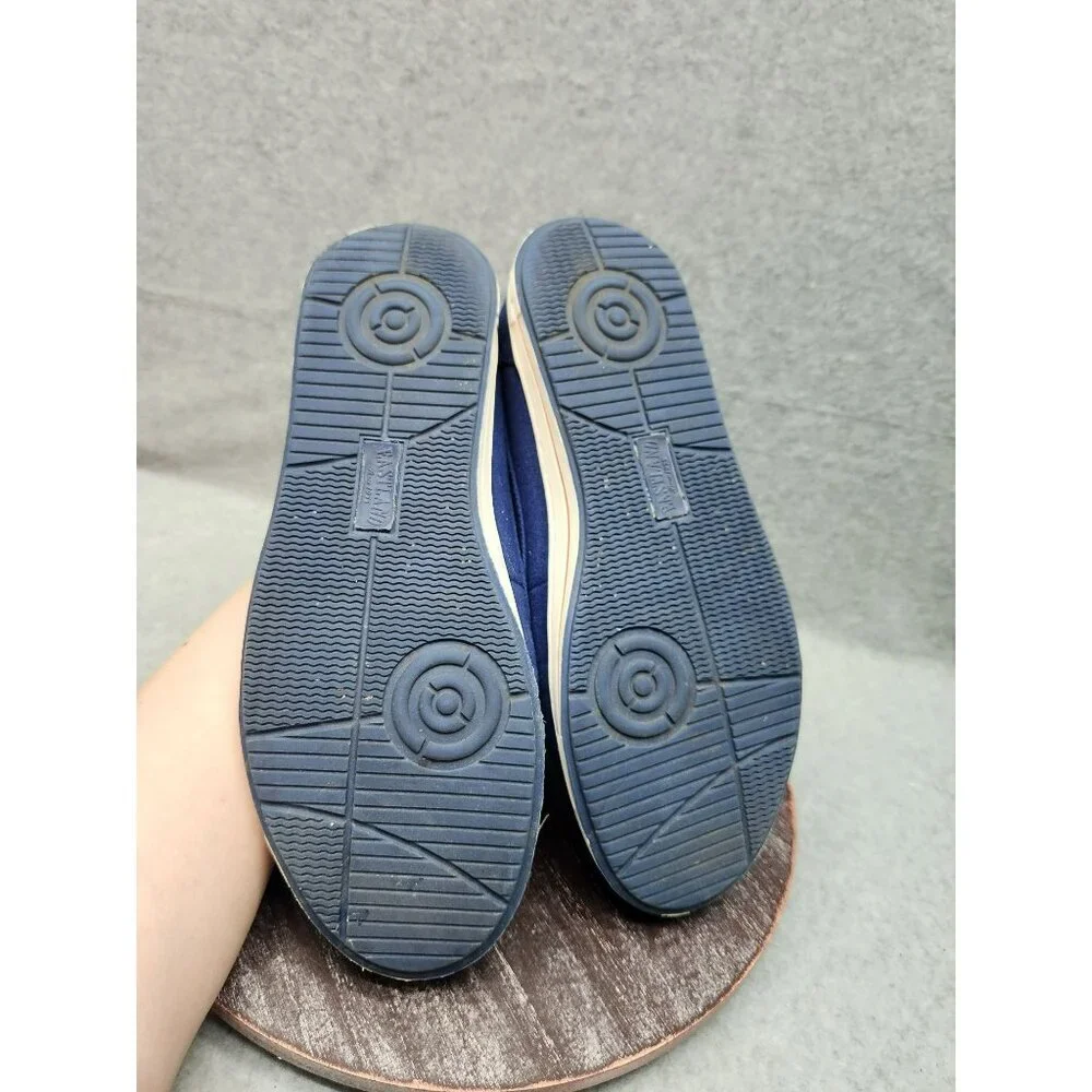Mens Eastland MLB New York Mets Boat Shoes Size 10 Blue & Orange Canvas
